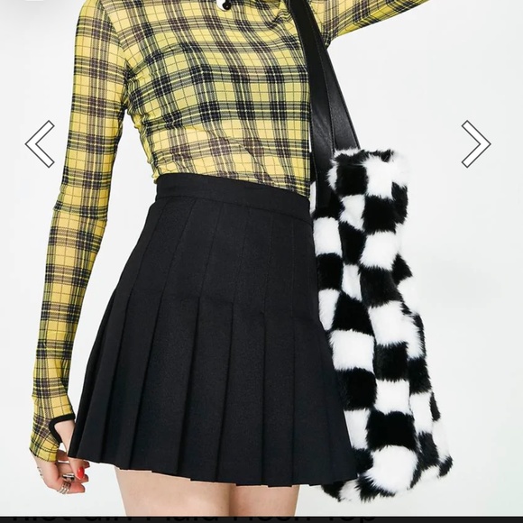 COPY - NWT Current Mood Sheer Yellow & Black plaid top with thumb holes SM doll… - Picture 5 of 9